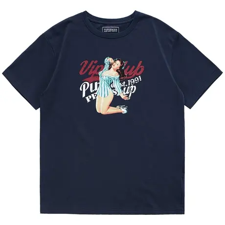 VIP夏季短袖t恤男女情侣薄款宽松打底衫半袖体恤vintage复古上衣图片