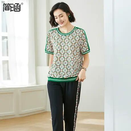 快干不闷汗 胖妹妹显瘦套装简涵高端轻奢大码女装夏装新款2023年图片
