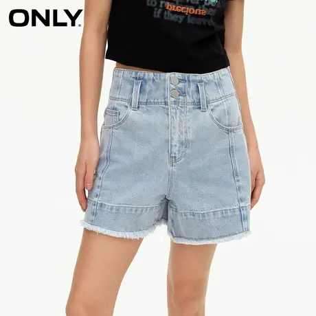 ONLY夏季潮流休闲毛边拼接剪裁高腰显瘦A字短裤牛仔裤女商品大图