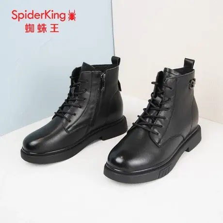 SPIDER KING/蜘蛛王马丁靴女真皮2023冬商场新款中筒女靴加绒保暖商品大图
