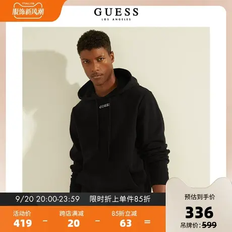 GUESS秋季男舒适通勤oversize字母LOGO连帽套头卫衣-M0GQ03R44Q7商品大图