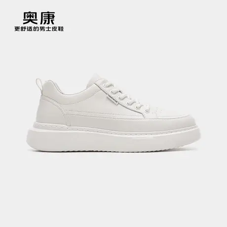 【门店发货】Aokang奥康秋季新款运动舒适板鞋男时尚小白鞋商品大图
