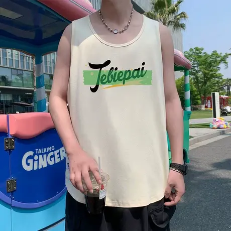 运动背心男夏季新款潮牌薄款男士坎肩跑步健身篮球服无袖t恤港风图片