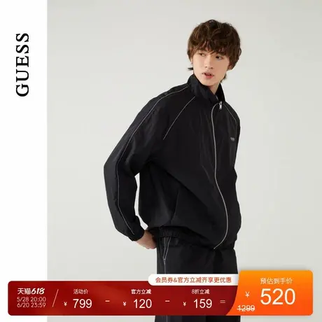 GUESS25年新款春季男士日常百搭简约运动休闲立领外套-MP2W9881商品大图