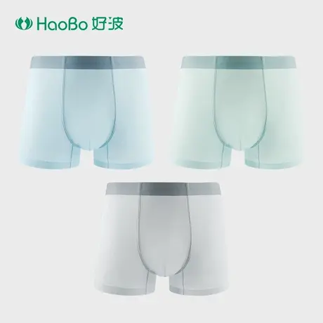 【99元3条】男士大码内裤青年宽松平角裤冰丝凉感透气内裤HKM2501商品大图