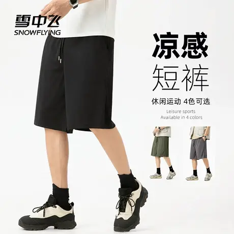 雪中飞运动短裤男夏薄款2025新款休闲裤男士中裤沙滩凉感五分裤PC商品大图