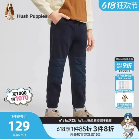 加绒长裤暇步士童装男童裤子春秋装新款中大童宝宝加厚休闲运动裤商品大图