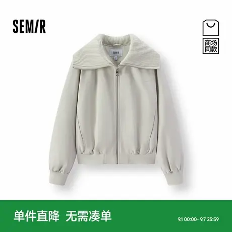 商场同款|森马棉服女冬防泼水发热抑菌宽松翻领2025新款时尚棉衣图片