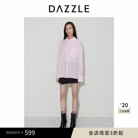 DAZZLE地素奥莱 休闲裤秋季女装优雅简约黑色短裙裤商品大图