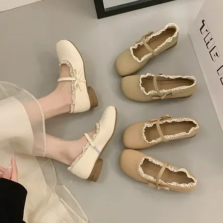 法式绝美玛丽珍鞋女2025秋季新款粗跟高级百搭单鞋配裙子时尚鞋子商品大图