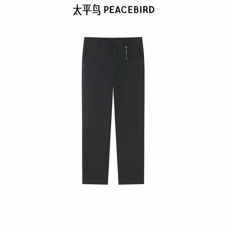 【商场同款】太平鸟男装休闲裤黑色修身西装裤 B1GBE3329商品大图