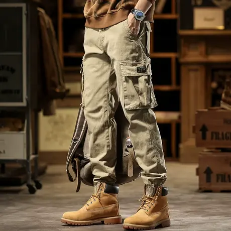 美式复古工装裤时尚潮流工装裤休闲裤男款耐磨春秋工装裤商品大图