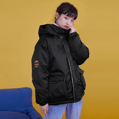 尔给冬天外套女棉服2022年新款女棉衣韩版宽松bf港风学生小个子图片