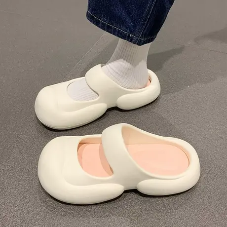 时尚包头拖鞋女夏外穿厚底2023新款网红超火可爱休闲简约沙滩凉鞋图片