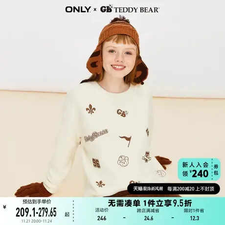 ONLY奥莱夏季TEDDY BEAR泰迪熊联名圆领针织衫女图片