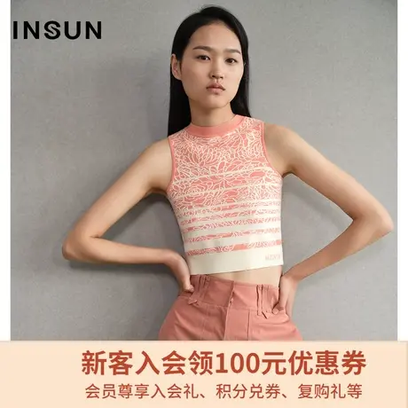 恩裳夏季毛针织衫女修身显瘦无袖马甲背心女洋气外搭叠穿商品大图