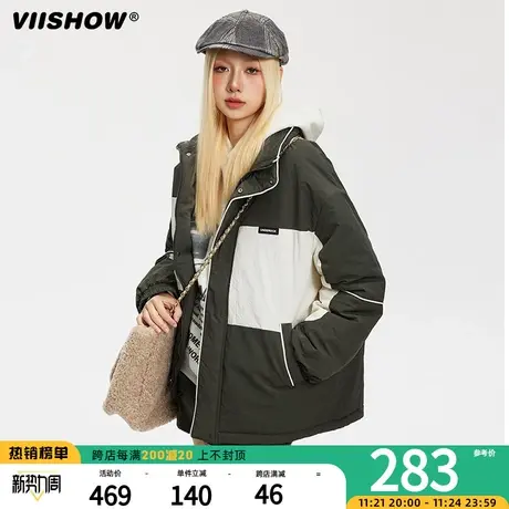 VIISHOW冬季美式复古男加厚保暖棉服cityboy保暖外套宽松休闲棉服商品大图