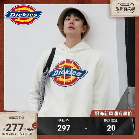 Dickies 春夏 三原色大logo连帽毛圈美式卫衣 男女情侣同款图片