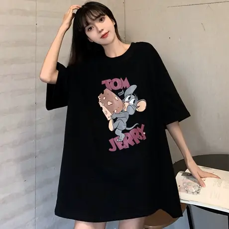 欧美短袖t恤女夏装2021新款宽松韩版设计感小众辣妹风上衣服ins潮商品大图