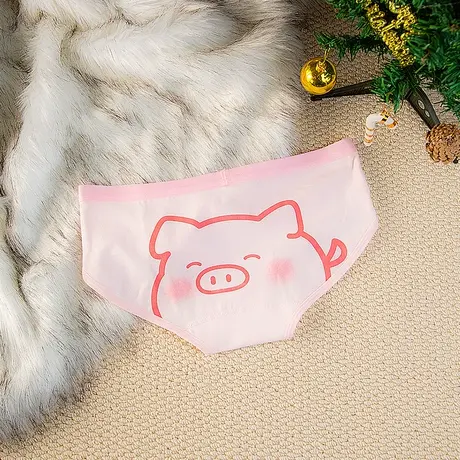 猪猪内裤~女士纯棉内裤抗菌夏季新款少女性感纯欲透气女生三角裤商品大图