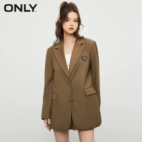 ONLY2023秋季新款潮流百搭气质设计感翻领宽松西服女|123108015商品大图