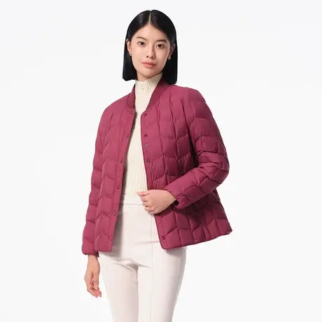 坦博尔羽绒服女2023新款轻薄短款中老年开衫保暖秋冬外套TB231028图片