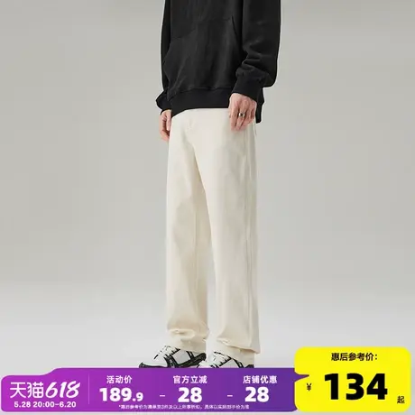 唐狮2025春秋季新款牛仔裤男士时尚纯色百搭休闲小直筒长裤子男GT商品大图