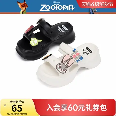【迪士尼系列】热风厚底凉拖女款2025年夏季新款拖鞋小个子一字拖商品大图