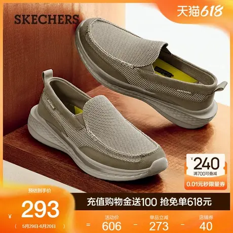 父亲节礼物|斯凯奇夏季男鞋一脚蹬健步鞋缓震运动休闲帆布商务鞋商品大图