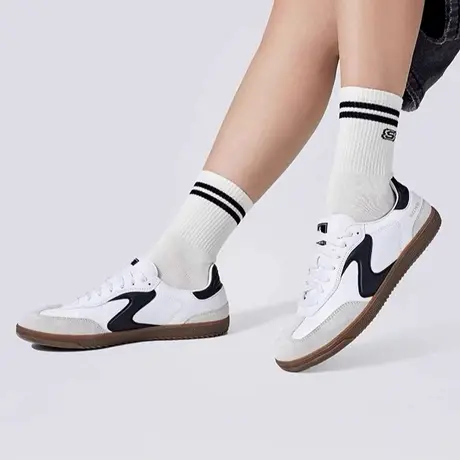 Skechers斯凯奇2025夏男女同款休闲运动鞋透气皮面板鞋复古德训鞋图片