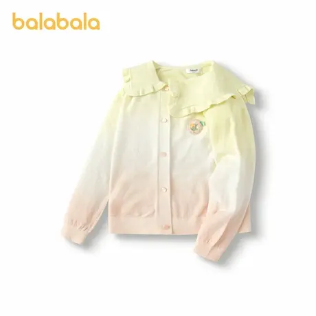 【商场同款】巴拉巴拉女童针织衫儿童开衫2024秋装新款海军领毛衫图片