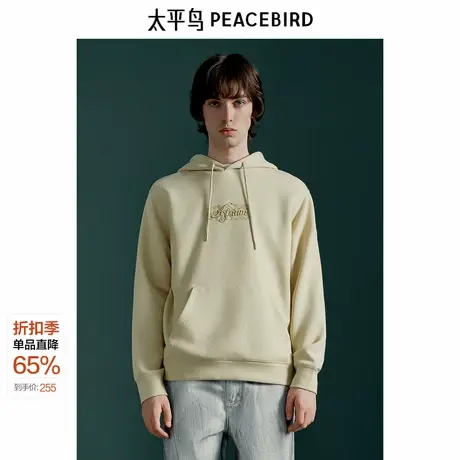 【商场同款】太平鸟男装卫衣新款宽松刺绣套头潮牌卫衣 B1CRE4250图片
