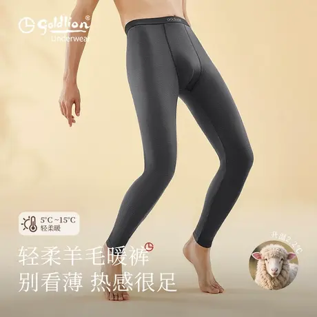 金利来秋裤男款2025年新款薄款轻柔男士保暖裤线裤含羊毛打底裤商品大图