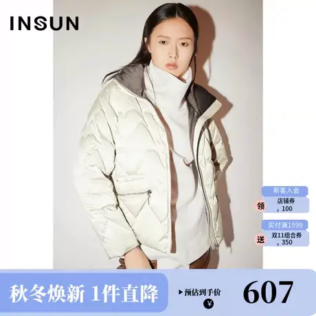 [云朵系列]恩裳COVER冬季2022轻盈蓬松面包服白鸭绒羽绒服女商品大图
