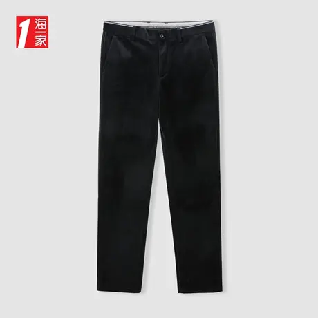 海一家舒适微弹长裤2023冬季新款基础简约商务中年男士休闲裤商品大图