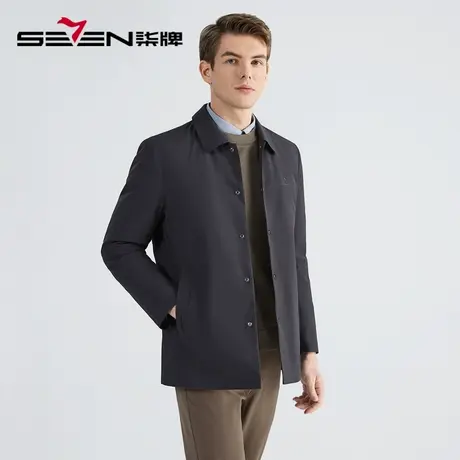 【可拆羽绒内胆】柒牌清仓羽绒服男2022冬季商务休闲中年翻领外套图片