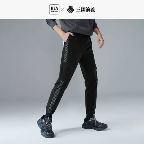 HLA/海澜之家三国系列休闲裤秋冬季新款微弹宽松中腰运动风裤子男商品大图