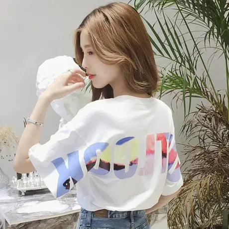 网红超火cec短袖t恤女洋气2025夏装新款宽松韩版小众设计感上衣服图片