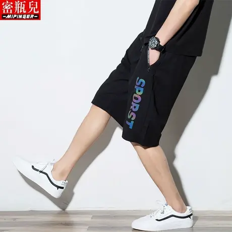 2023短裤裤子男夏季男士休闲中裤薄款潮流男裤五分裤运动裤男宽松图片
