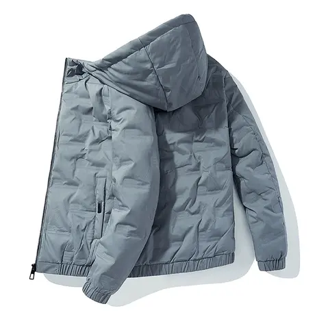 轻薄款羽绒服男士冬季款外套潮牌连帽加厚棉衣保暖棉袄子防寒棉服图片