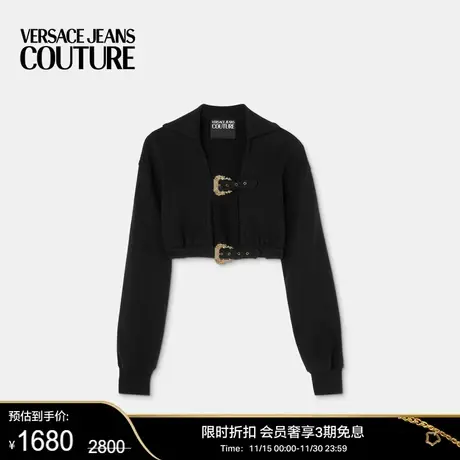 【限时优惠】VERSACE JEANS COUTURE女士Baroque搭扣短款运动衫商品大图