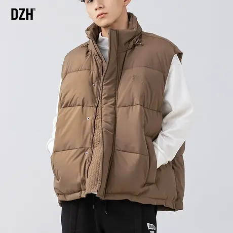 青少年马夹男式棉马甲男冬季高级感美式坎肩2024新款秋冬保暖背心商品大图