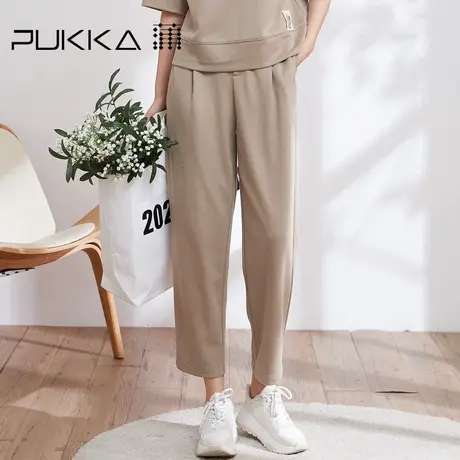 蒲PUKKA 女装棉质休闲裤2023春装新款设计感时尚女裤子商场同款图片