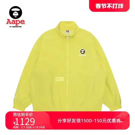 Aape男装春秋猿人迷彩徽章字母刺绣休闲潮流夹克外套7640XXM图片