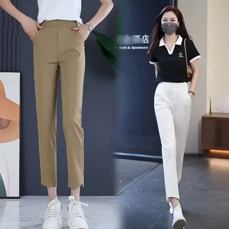 小脚西裤女小个子八分裤2023夏季新款九分职业休闲裤通勤工作女裤图片