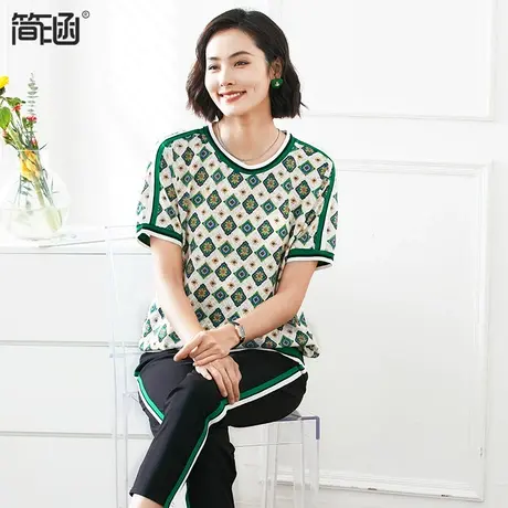 快干不闷汗 胖妹妹显瘦套装简涵高端轻奢大码女装夏装新款2023年图片