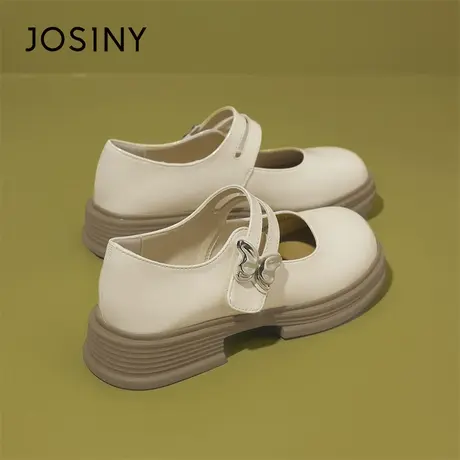 Josiny/卓诗尼玛丽珍鞋2024年新款春季舒适厚底法式少女风单鞋子商品大图