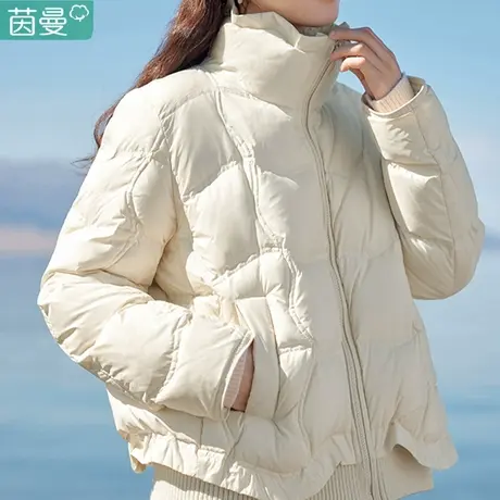 茵曼短款轻薄羽绒服女装秋冬季2023年新款小个子棉袄棉服外套薄款图片