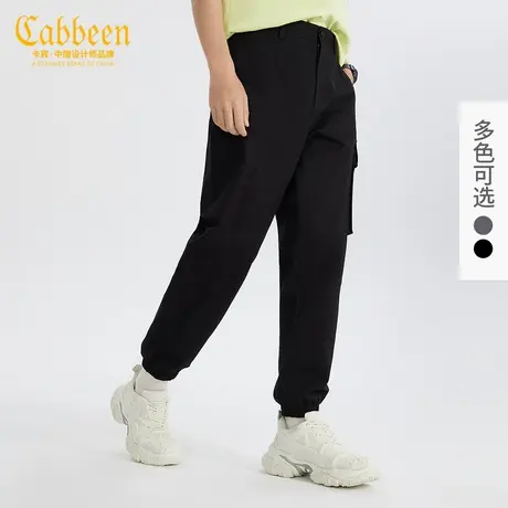 Cabbeen卡宾男装工装风休闲长裤新款潮流拼接商品大图