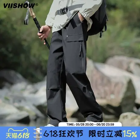 VIISHOW美式工装裤男士春款潮牌休闲直筒宽松裤户外潮流运动男裤商品大图